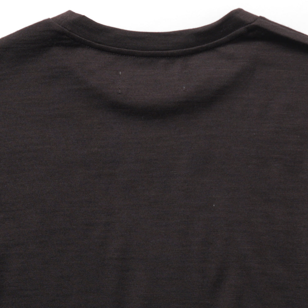 CREW NECK L/S TEE SUPER100s WASHABLE WOOL JERSEY