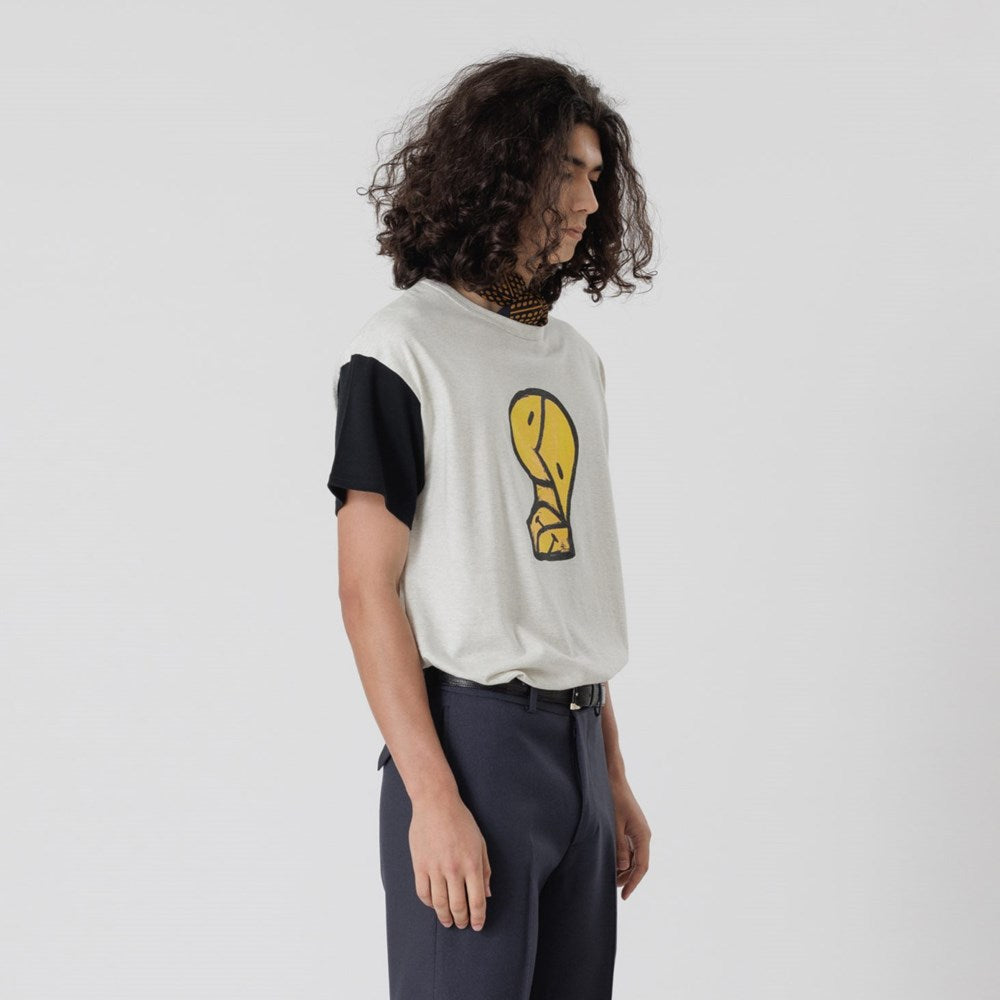 CUBISM SMILE 2TONE H/S T-SHIRT