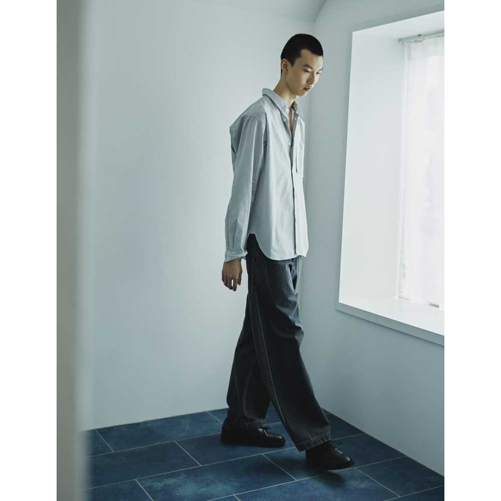 Wide Fade Denim Trousers