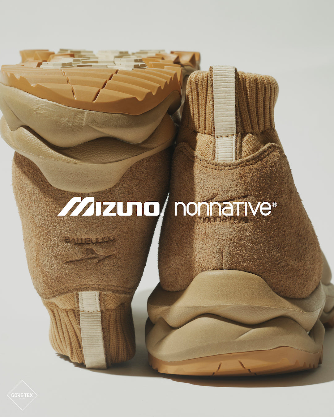 Mizuno × nonnative WAVE MUJIN TL MID GTX nonnative COGNAC