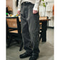 BLACK DENIM PAINTER PANTS