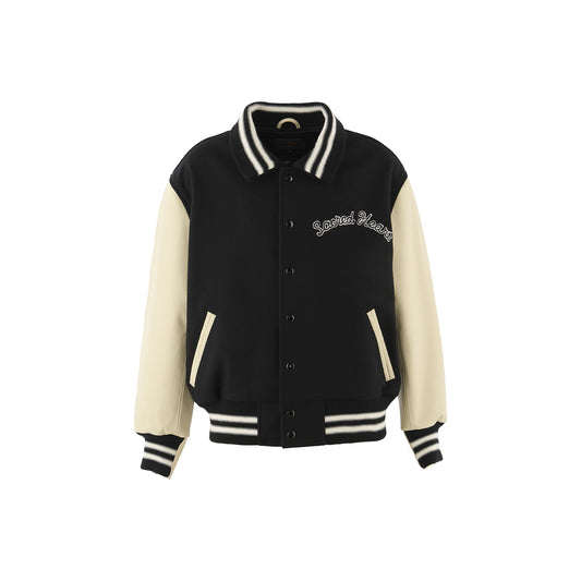 ©SAINT Mxxxxxx_Golden Bear Sportswear VARSITY JKT Sared Heart (BK/WHT)