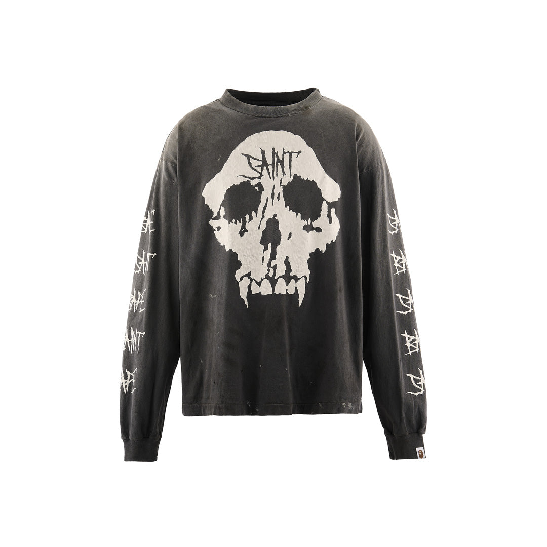 ©SAINT Mxxxxxx_BAPE® LS T-SHIRT SKULL