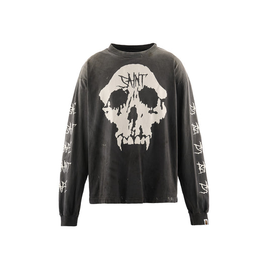 ©SAINT Mxxxxxx_BAPE® LS T-SHIRT SKULL