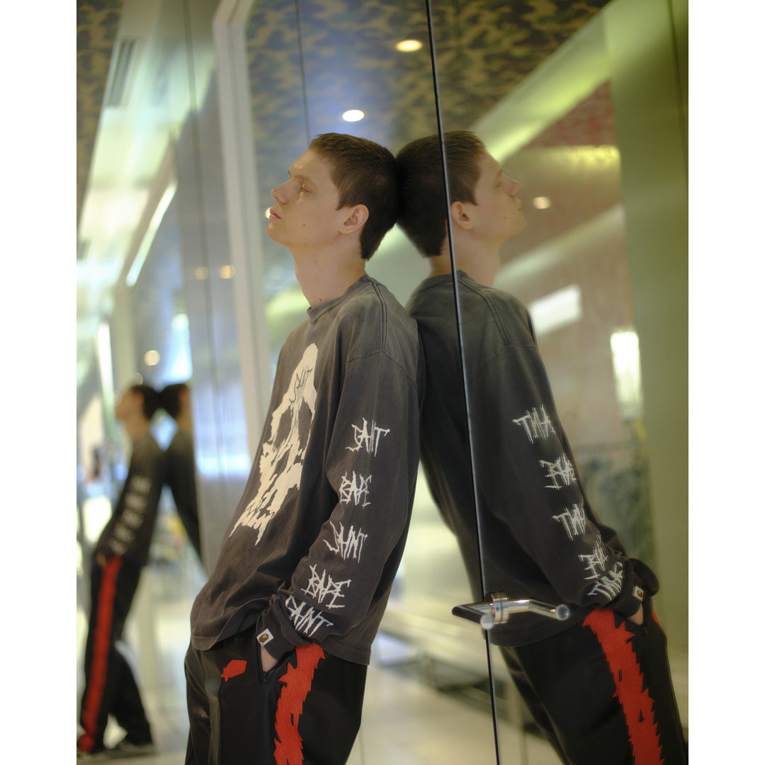 ©SAINT Mxxxxxx_BAPE® LS T-SHIRT SKULL