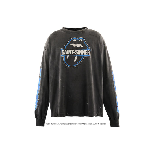 ©SAINT Mxxxxxx_The Rolling Stones LS T-SHIRT FIRE Front