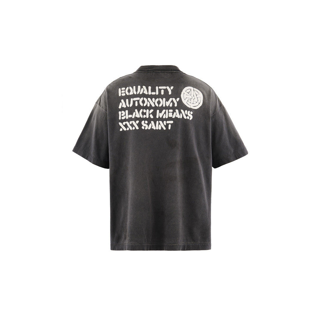SAINT Mxxxxxx × blackmeans SS T-SHIRT PEACE SM-MK1-0000-C51 (SM