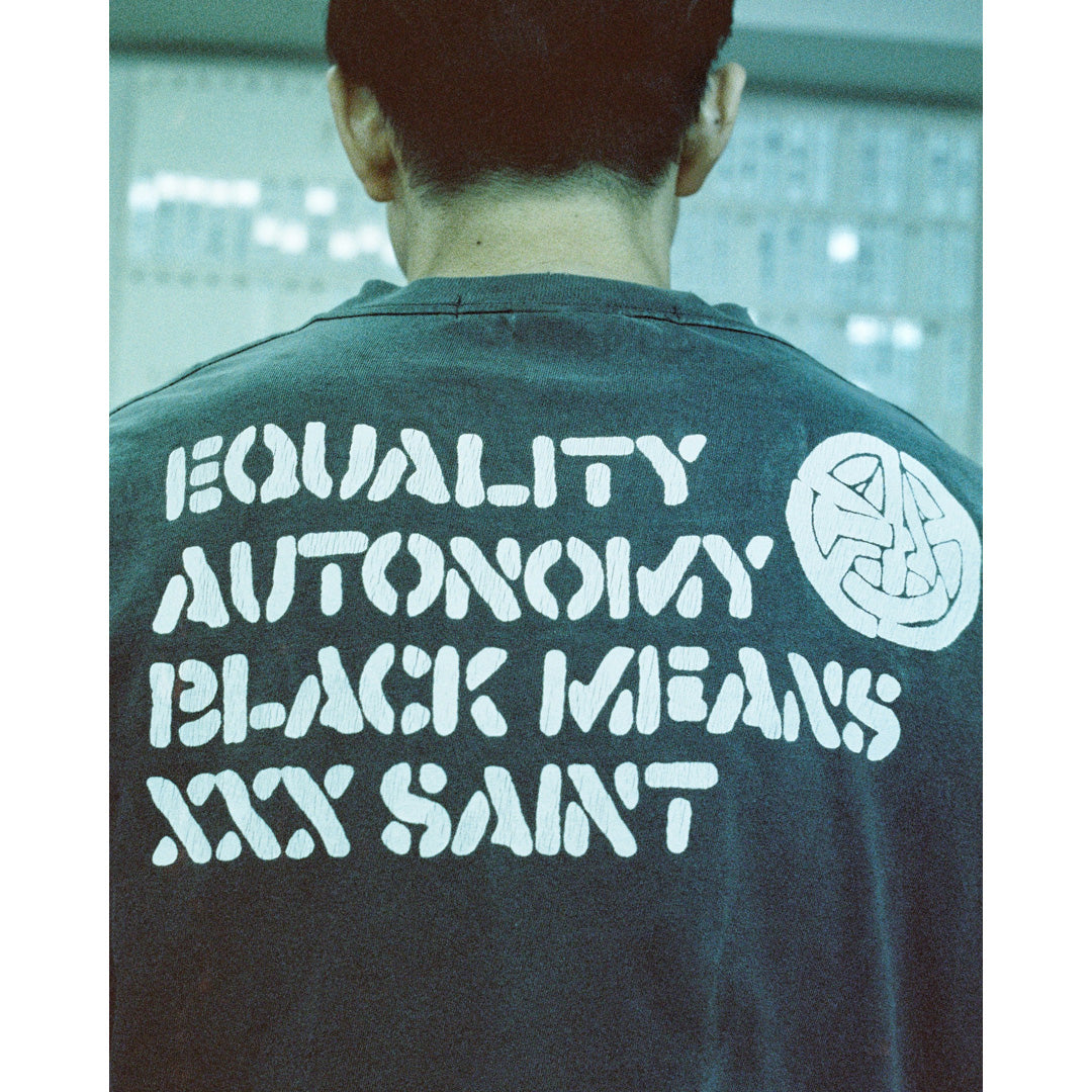 SAINT Mxxxxxx × blackmeans SS T-SHIRT PEACE