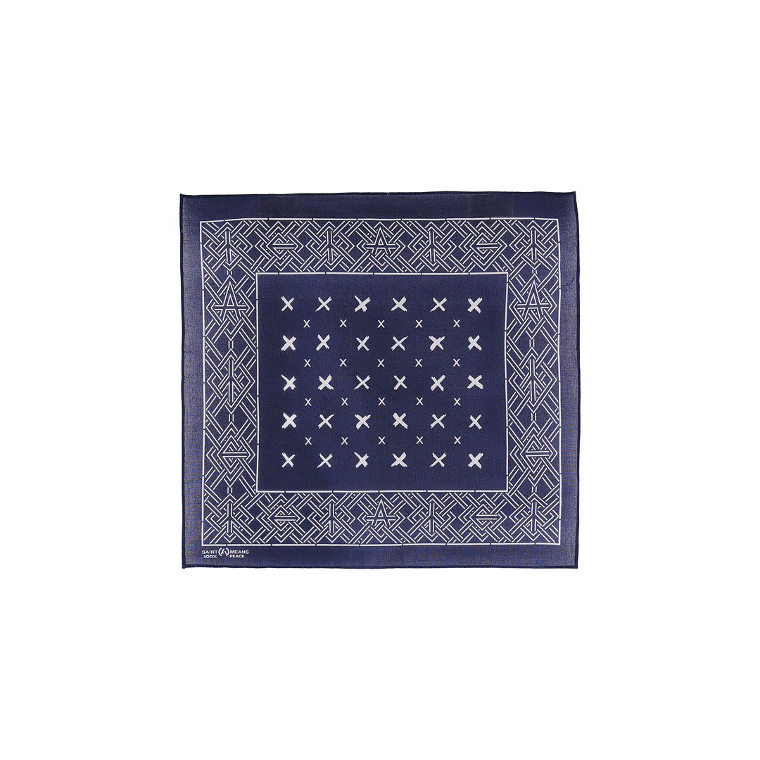 SAINT Mxxxxxx × blackmeans BANDANA CROSS(NAVY)
