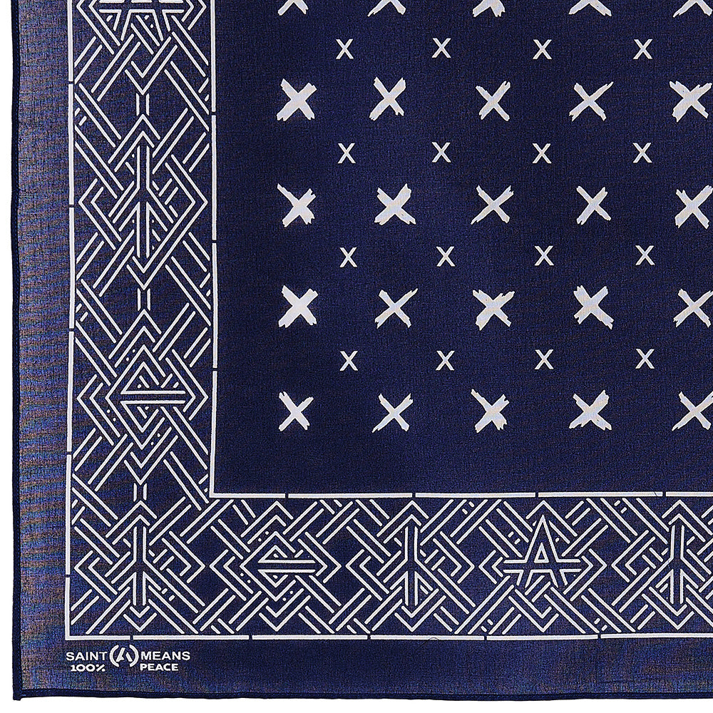 SAINT Mxxxxxx × blackmeans BANDANA CROSS(NAVY)