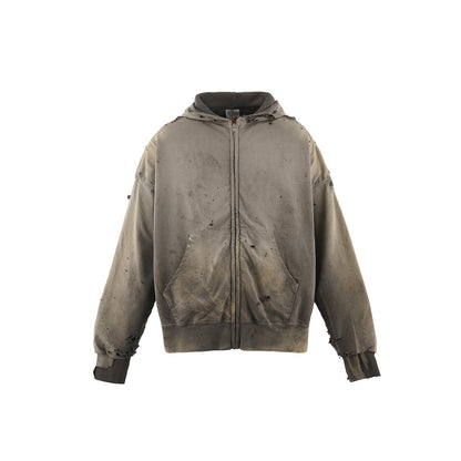 DOUBLE FACE ZIP HOODIE