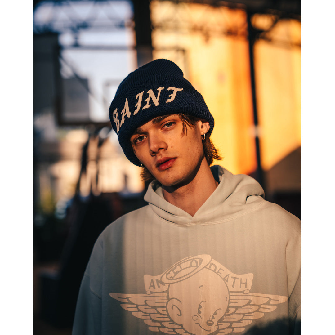 帽子 SAINT Mxxxxxx Knit Cap_Saint navy Saint Mxxxxxx (セントマイケル) KNIT CAP SAINT NAVY SM-MK8-0000-087