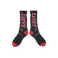 SOCKS/SAINT BLACK×RED