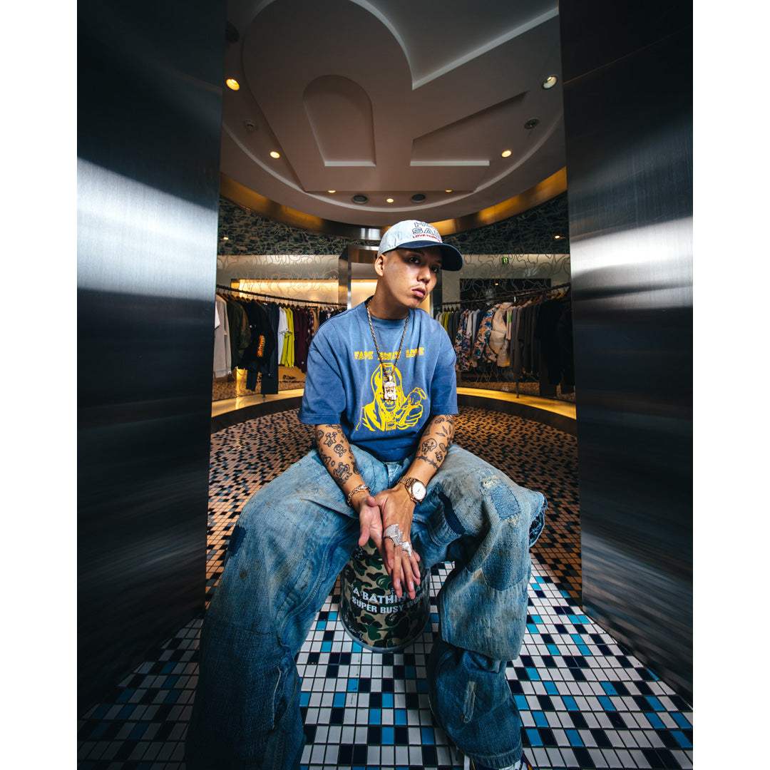 SAINT Mxxxxxx A BATHING APE® FADE AWAY LV SS T-SHIRT