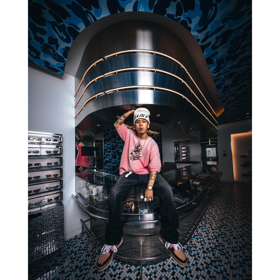 SAINT Mxxxxxx A BATHING APE® BAPE SS CREW SWEAT SAINT STAR