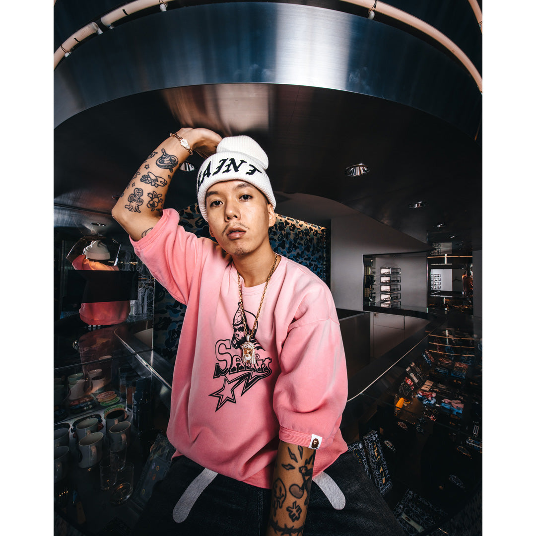 SAINT Mxxxxxx A BATHING APE® BAPE SS CREW SWEAT SAINT STAR