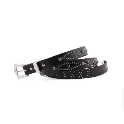 HTC_BELT NARROW_BLACK STONE