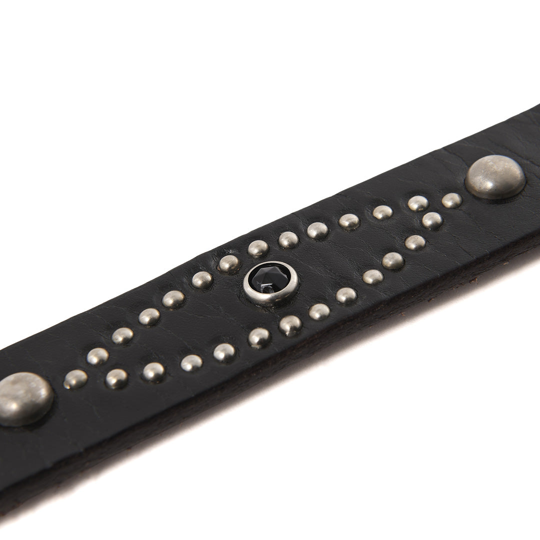 STONE  ブラック ベルト SAINT Mxxxxxx) HTC_BELT NARROW_BLACK STONE (SM-MK8-0000-C64