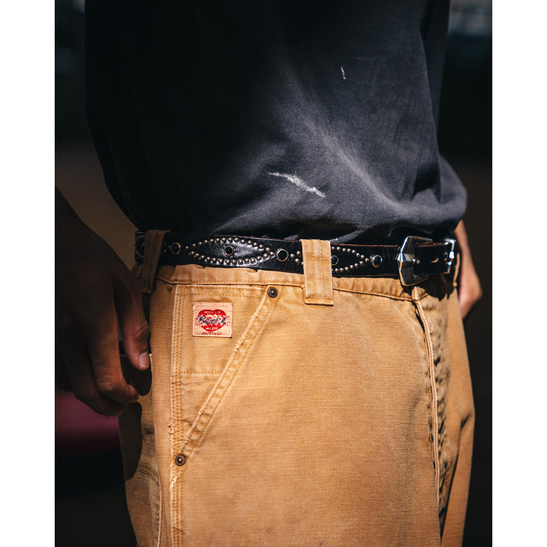 HTC_BELT NARROW_BLACK STONE