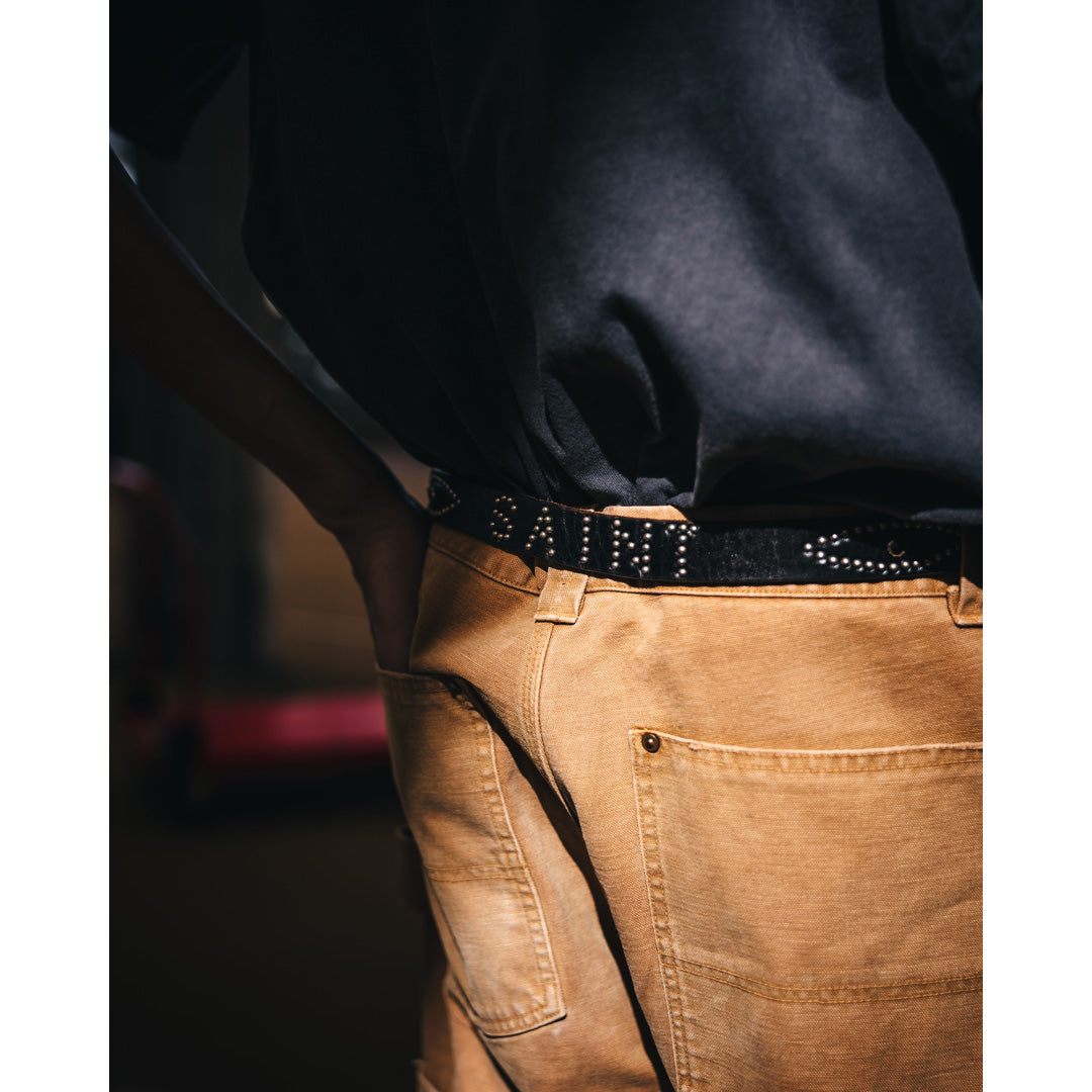 SAINT Mxxxxxx) HTC_BELT NARROW_BLACK STONE (SM-MK8-0000-C64