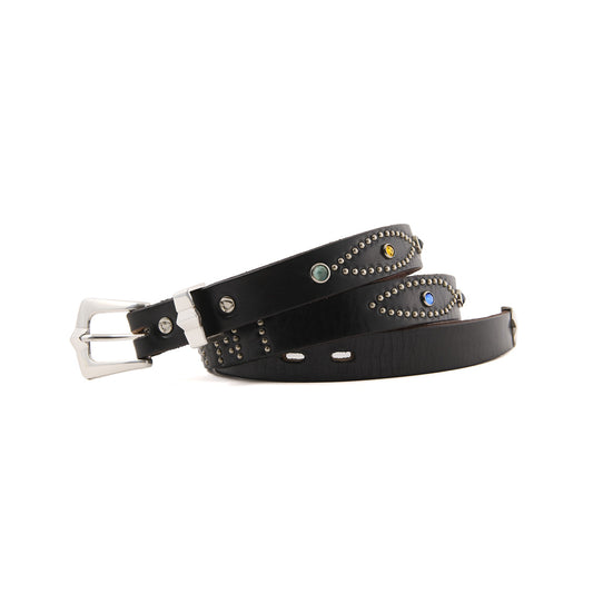 HTC_BELT NARROW_RAINBOW STONE