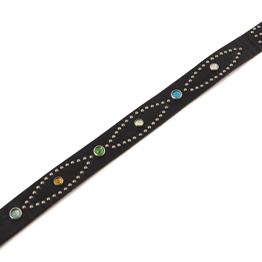 HTC_BELT NARROW_RAINBOW STONE