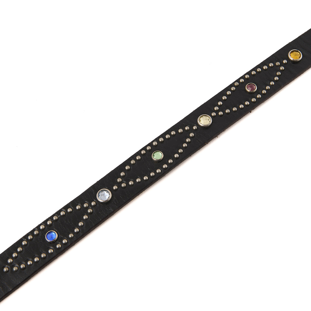 HTC_BELT NARROW_RAINBOW STONE