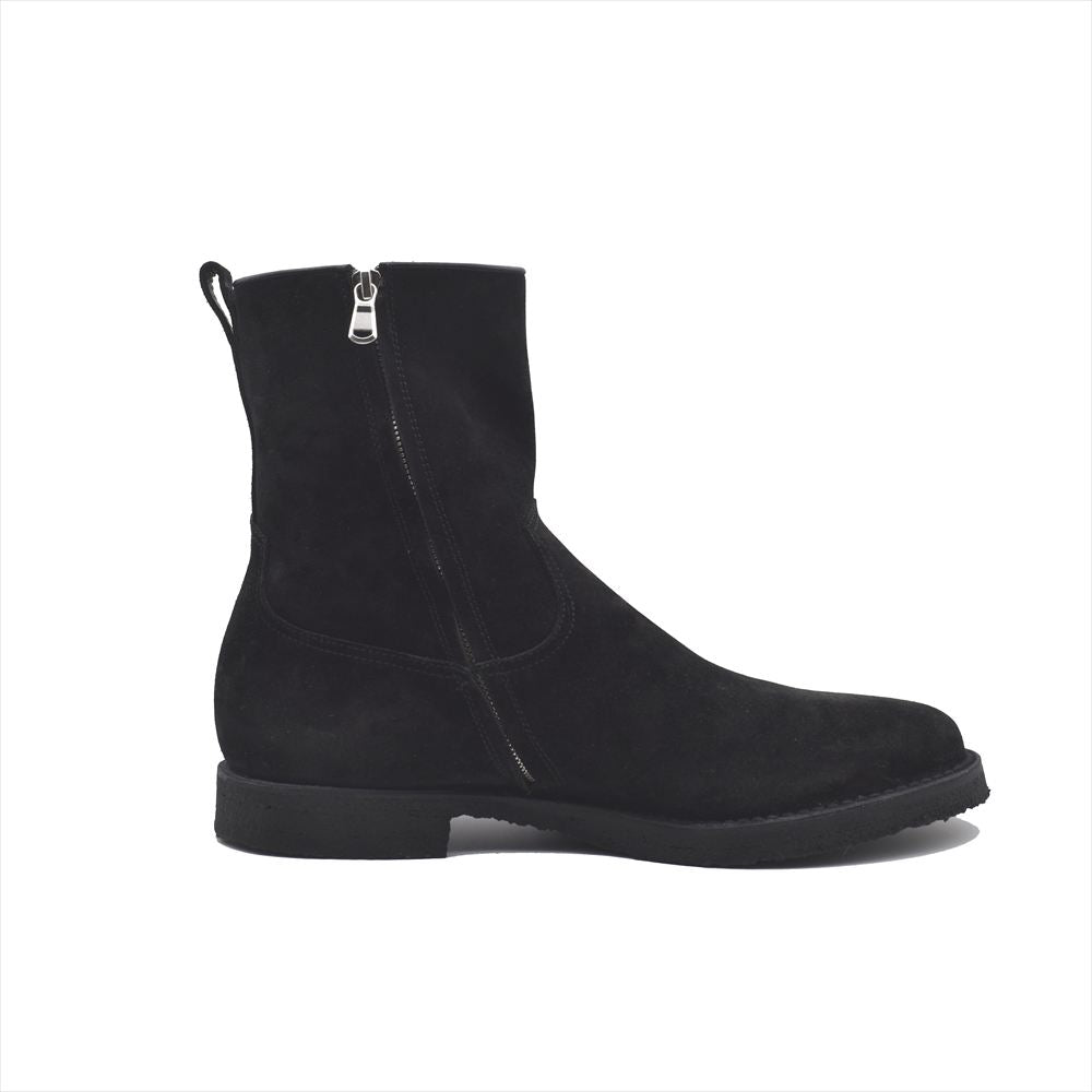 Suede Side Zip Boots