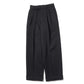 DOUBLE PLEATED CLASSIC WIDE TROUSERS ORGANIC WOOL TAXEED CLOTH