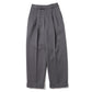 DOUBLE PLEATED CLASSIC WIDE TROUSERS ORGANIC WOOL TAXEED CLOTH