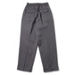 DOUBLE PLEATED CLASSIC WIDE TROUSERS ORGANIC WOOL TAXEED CLOTH