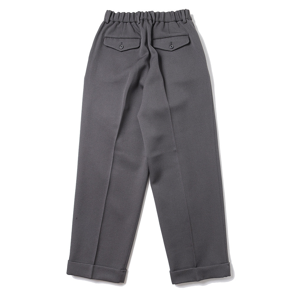 DOUBLE PLEATED CLASSIC WIDE TROUSERS ORGANIC WOOL TAXEED CLOTH