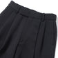 DOUBLE PLEATED CLASSIC WIDE TROUSERS ORGANIC WOOL TAXEED CLOTH