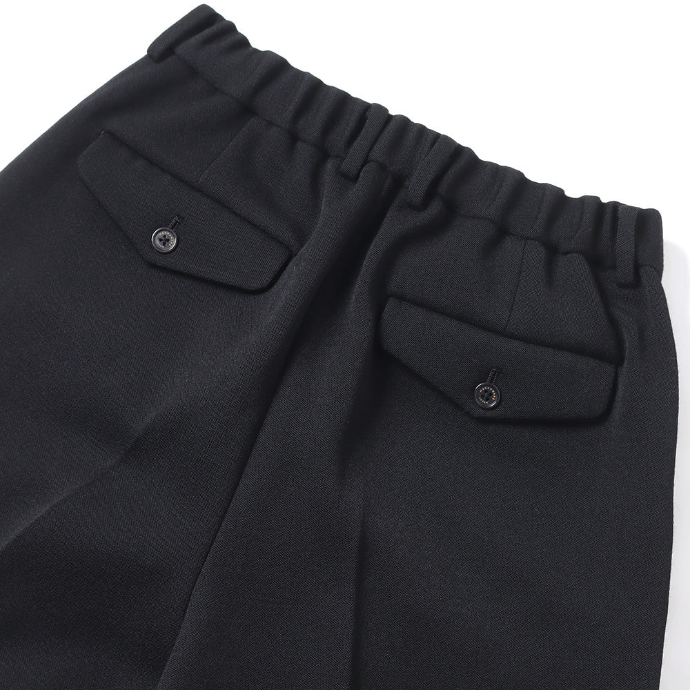 DOUBLE PLEATED CLASSIC WIDE TROUSERS ORGANIC WOOL TAXEED CLOTH