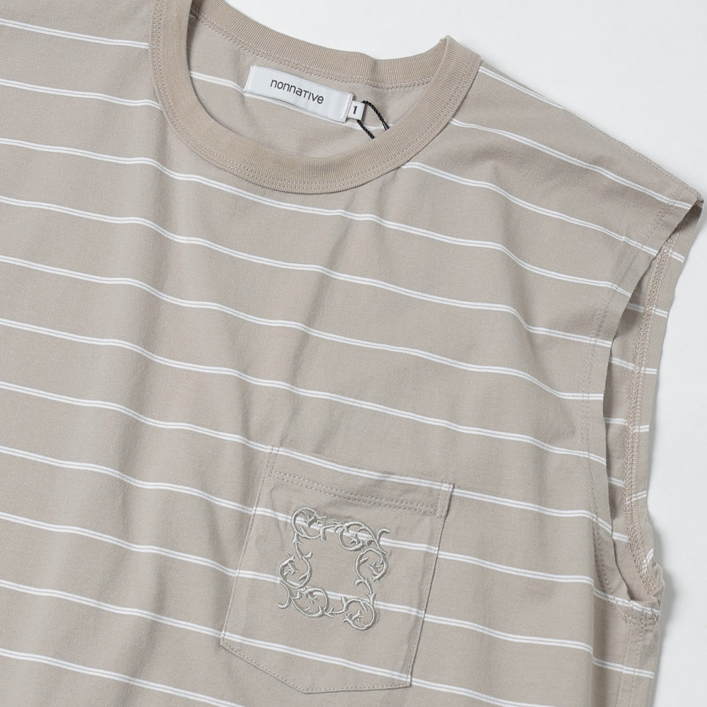 DWELLER N/S TEE BORDER COTTON JERSEY