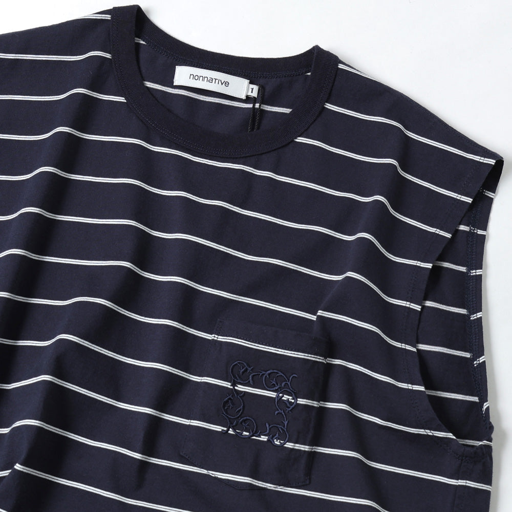 DWELLER N/S TEE BORDER COTTON JERSEY