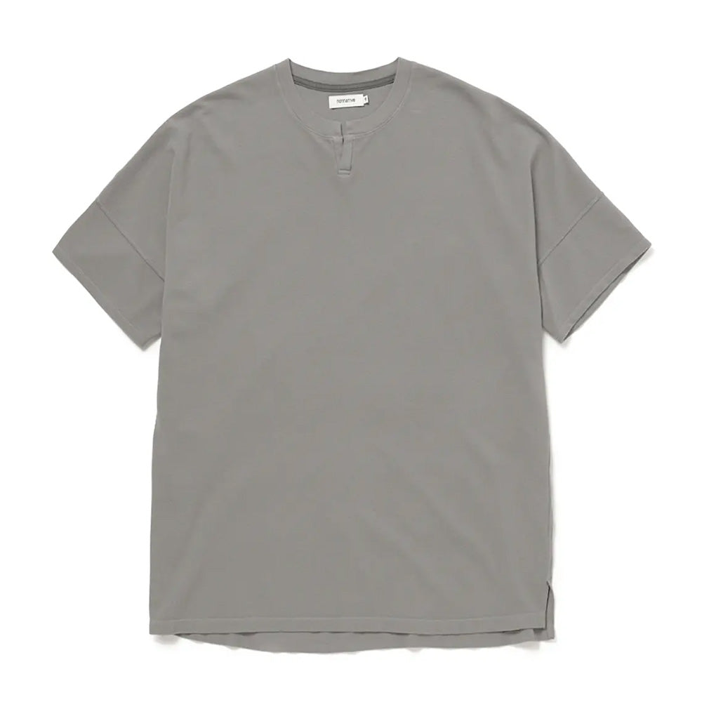 CLERK S/S T-NECK TEE COTTON PIQUE OVERDYED
