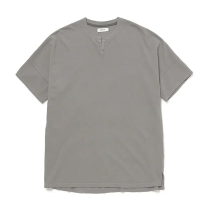 CLERK S/S T-NECK TEE COTTON PIQUE OVERDYED