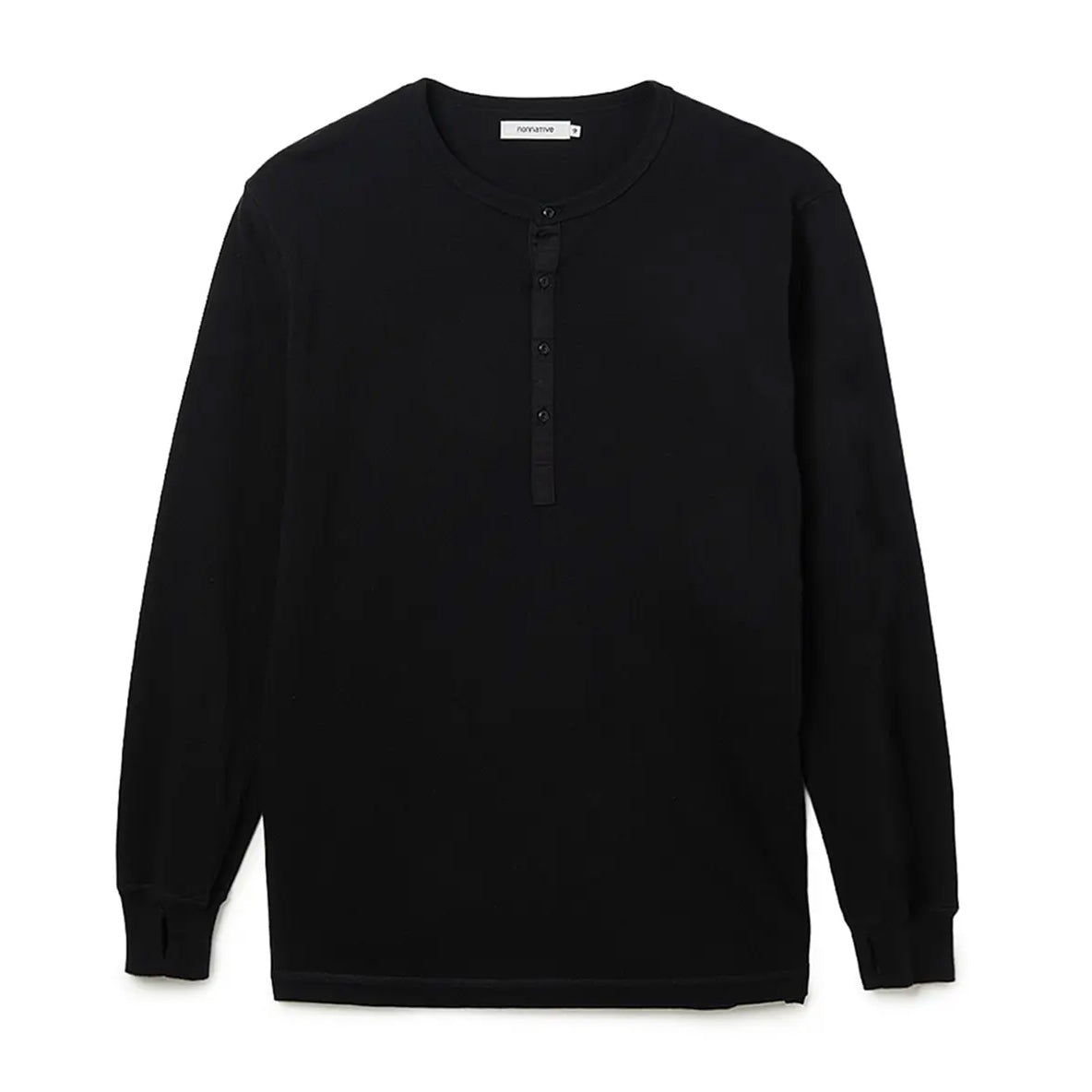 DWELLER L/S HENRY NECK TEE COTTON JERSEY