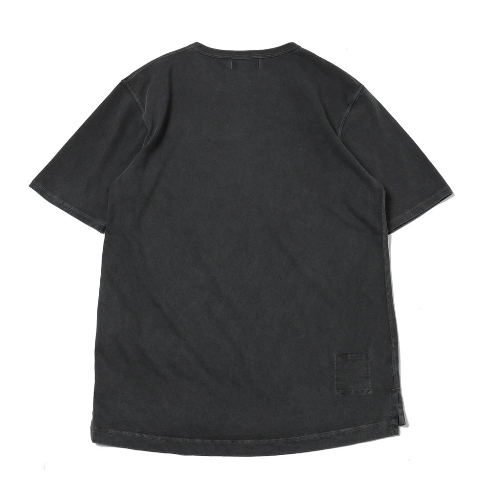 DWELLER S/S HENRY NECK TEE COTTON JERSEY PIGMENT DYE