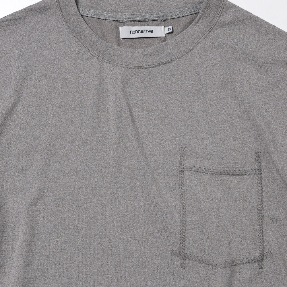 DWELLER Long Sleeve T-Shirt, Merino Wool Overdyed, 26ssmae