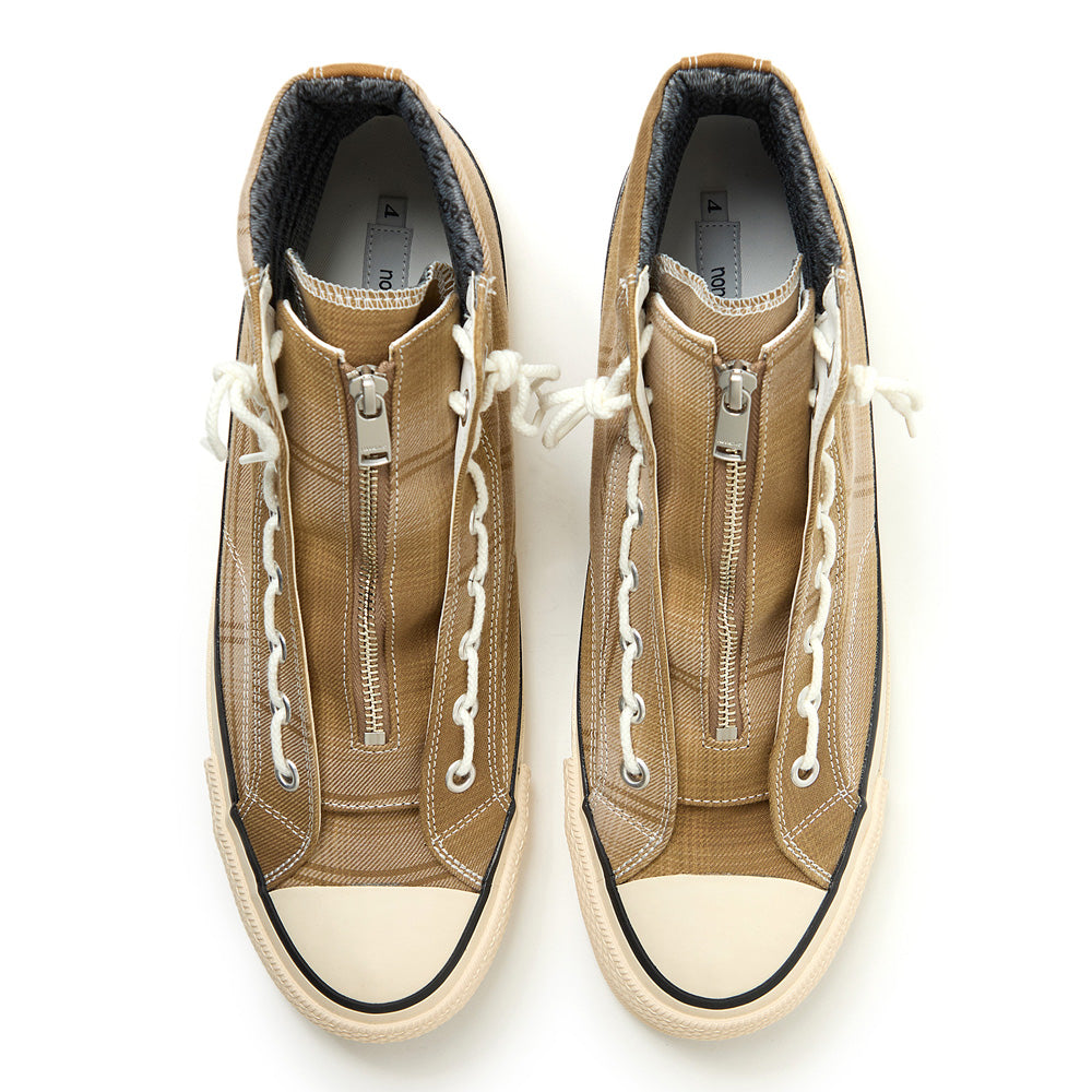 DWELLER TRAINER 2 HI COTTON TWILL OMBRE CHECK by Rafu