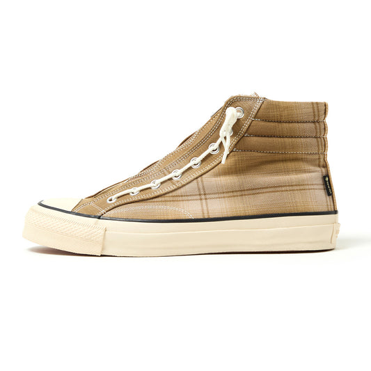 DWELLER TRAINER 2 HI COTTON TWILL OMBRE CHECK by Rafu