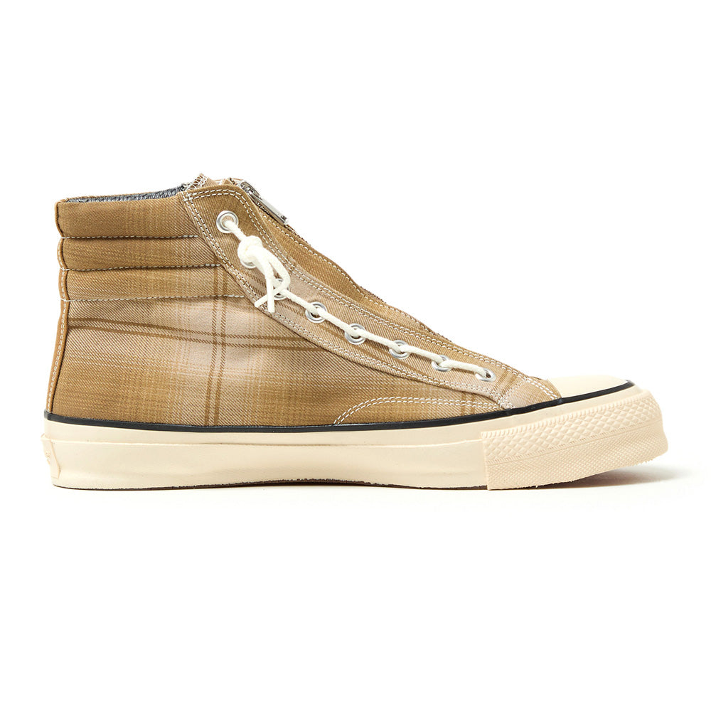 DWELLER TRAINER 2 HI COTTON TWILL OMBRE CHECK by Rafu