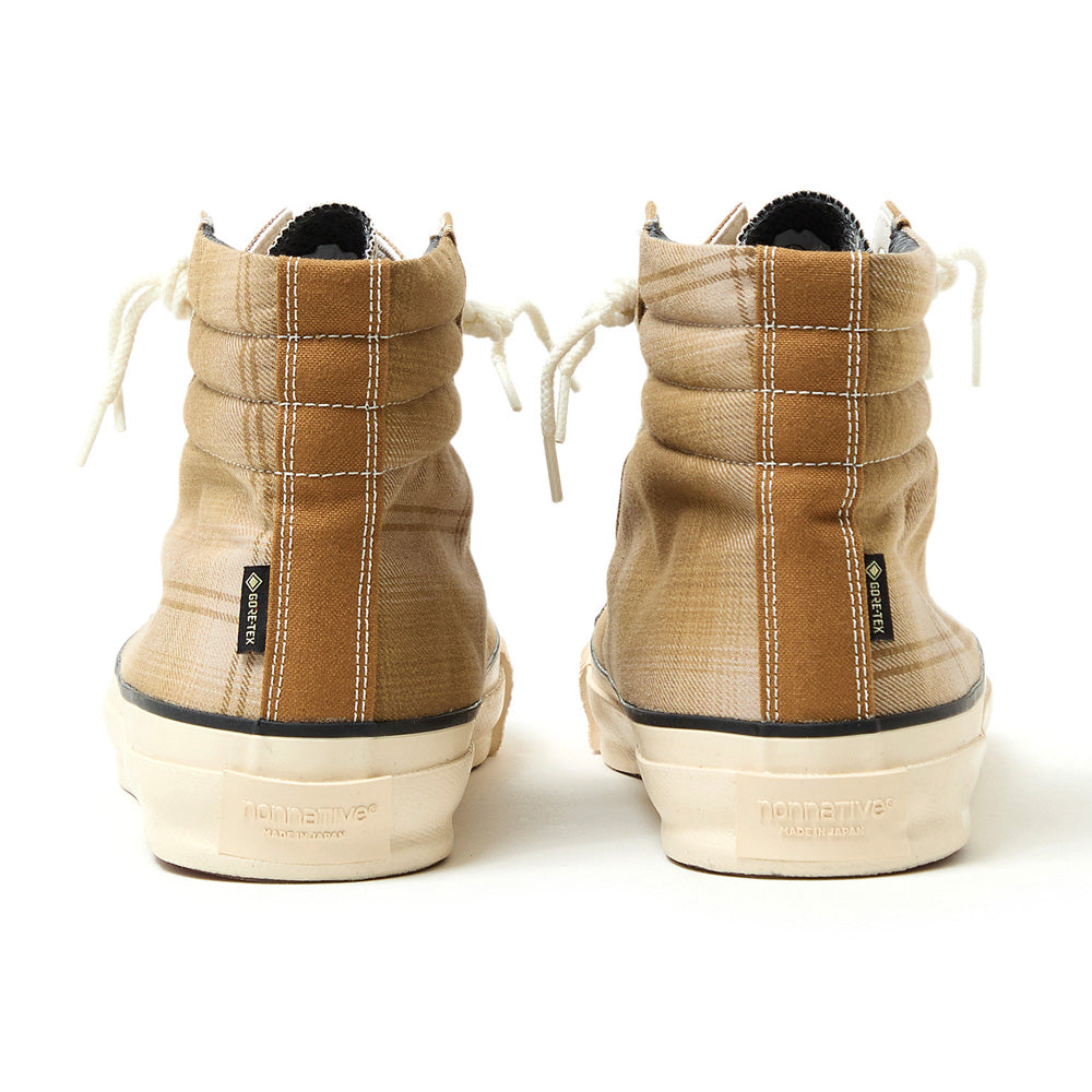 DWELLER TRAINER 2 HI COTTON TWILL OMBRE CHECK by Rafu