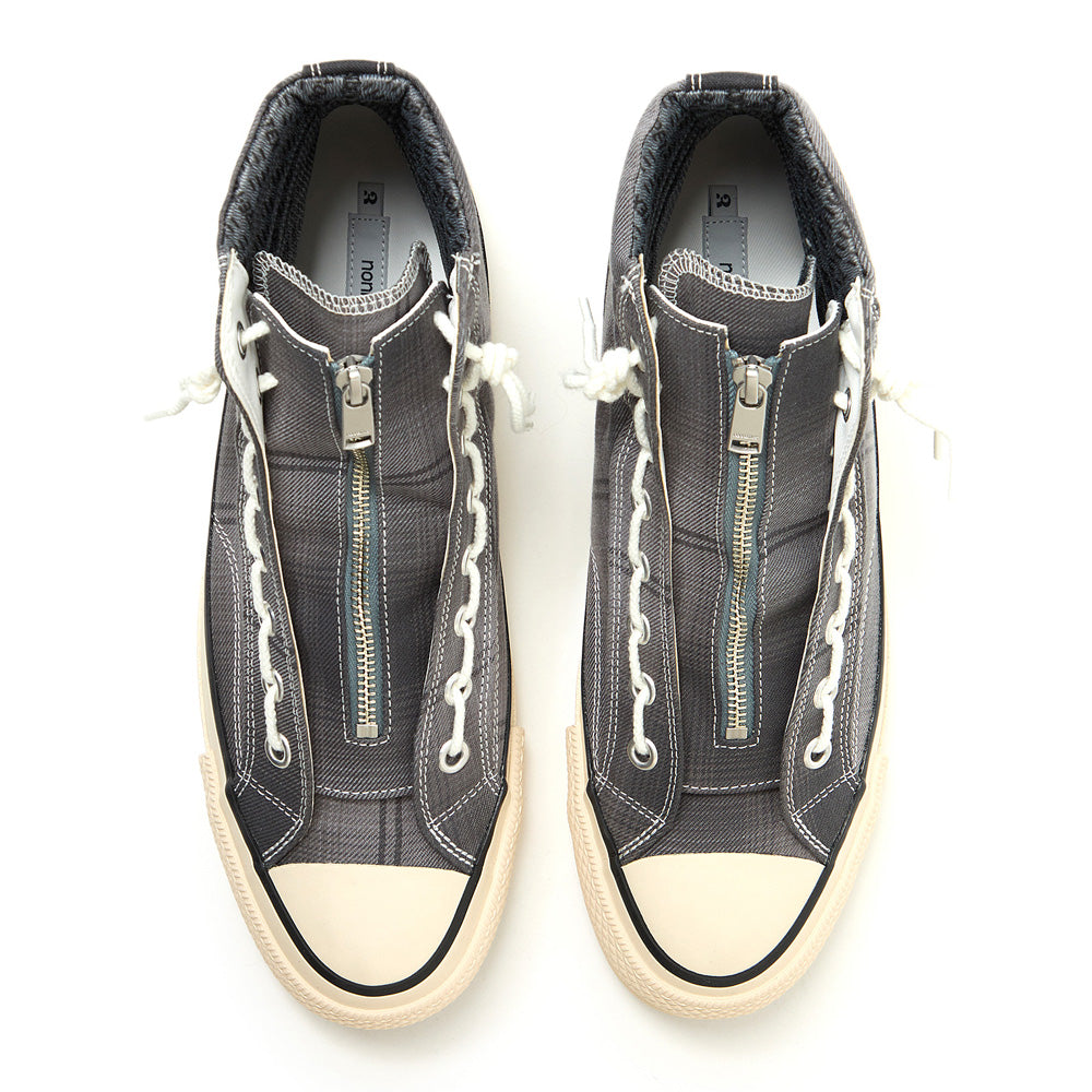 DWELLER TRAINER 2 HI COTTON TWILL OMBRE CHECK by Rafu