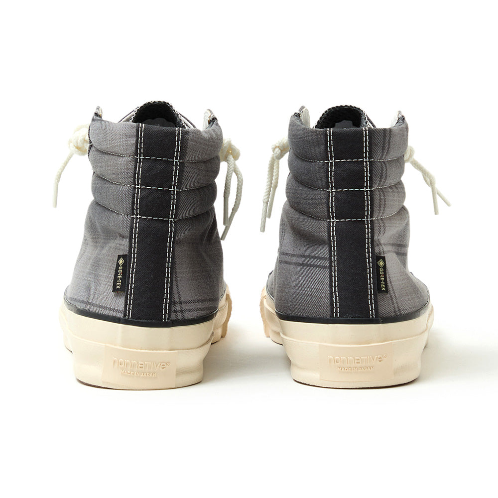 DWELLER TRAINER 2 HI COTTON TWILL OMBRE CHECK by Rafu