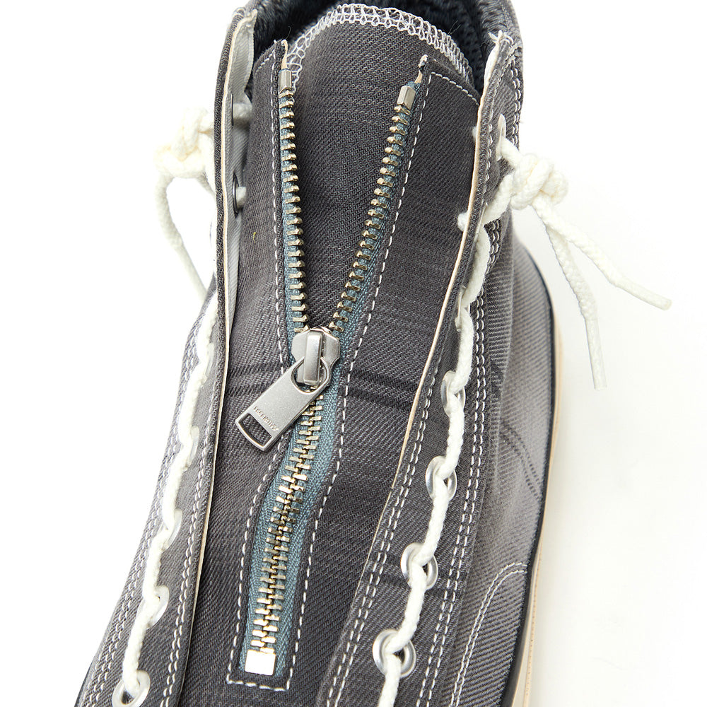 DWELLER TRAINER 2 HI COTTON TWILL OMBRE CHECK by Rafu