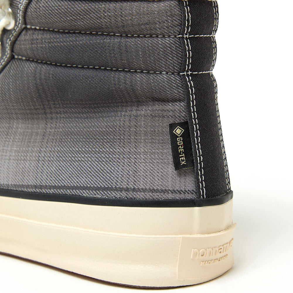 DWELLER TRAINER 2 HI COTTON TWILL OMBRE CHECK by Rafu
