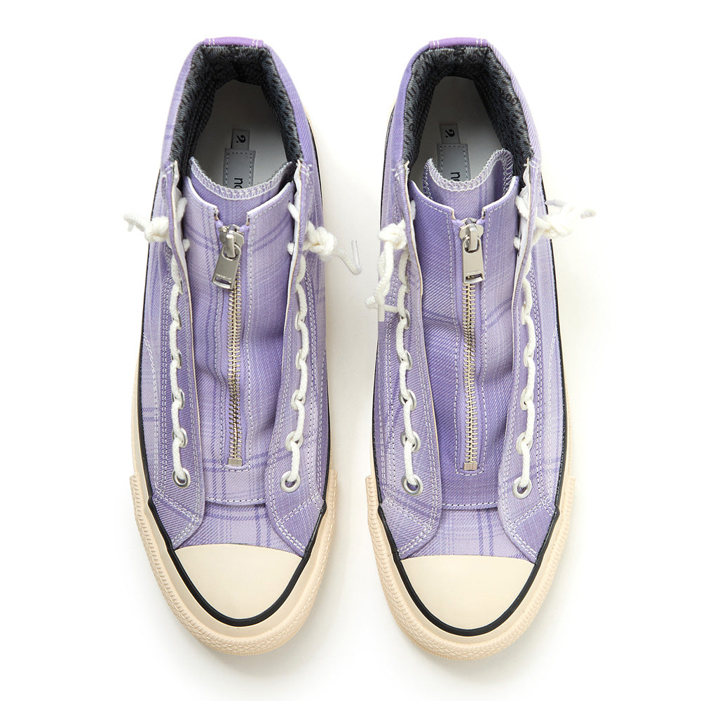 DWELLER TRAINER 2 HI COTTON TWILL OMBRE CHECK by Rafu